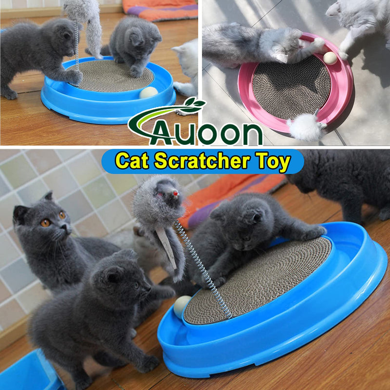AUOON Cat Scratcher Toy, Cat Toy, Scratch pad,Scratching Toy,Post Pad Interactive Training Exercise Mouse Play Toy with Ball (Milk Shake) Milk Shake - PawsPlanet Australia
