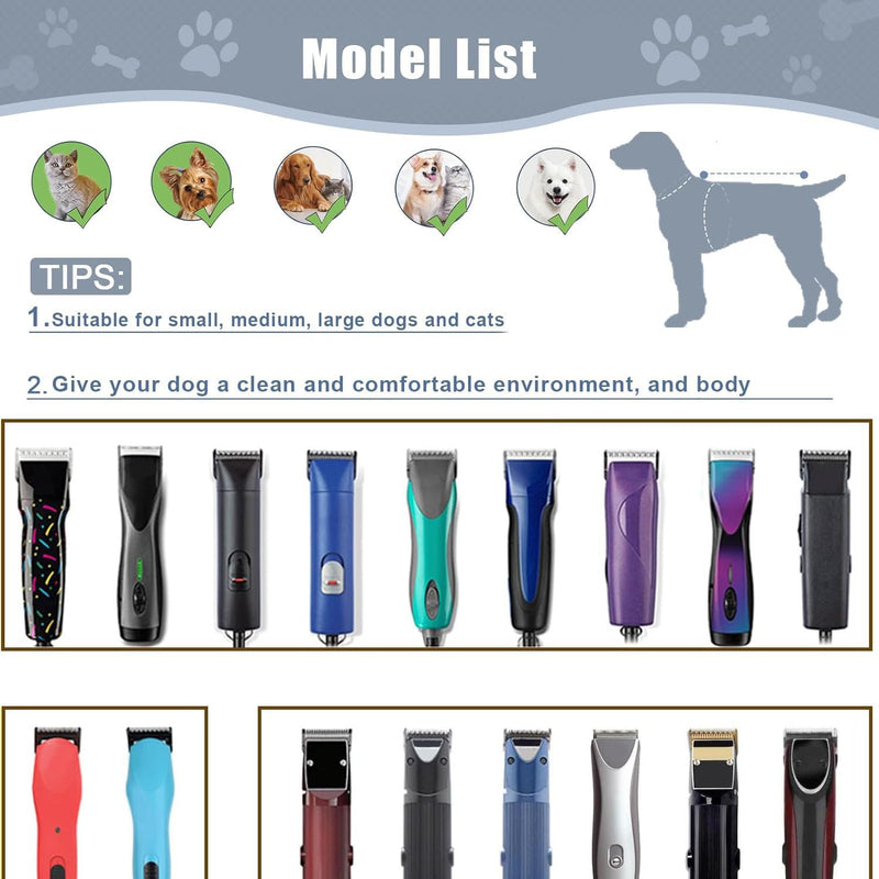 Audoc Wide Blades for Dog Grooming Blades Compatible with Andis,Oster A5,Wahl km10 Dog Clippers Stainless Steel Blades Blades for Animal Dog,Cat,Horse, (#7FW(3.2mm)/2PCS) #7FW(3.2mm)/2PCS
