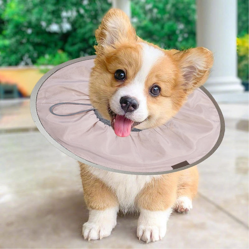 Recovery collar for cats, kittens, cone. Comfortable Elizabethan | Comfortable Elizabethan pet collar, soft cat cone collar for cats, kittens and puppies. Light pink, medium.