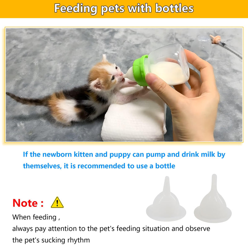 Pet Feeding Bottle and Syringe Set for Puppies and Kittens(1 Bottles,2 Syringes,6 Nipples) Green - PawsPlanet Australia