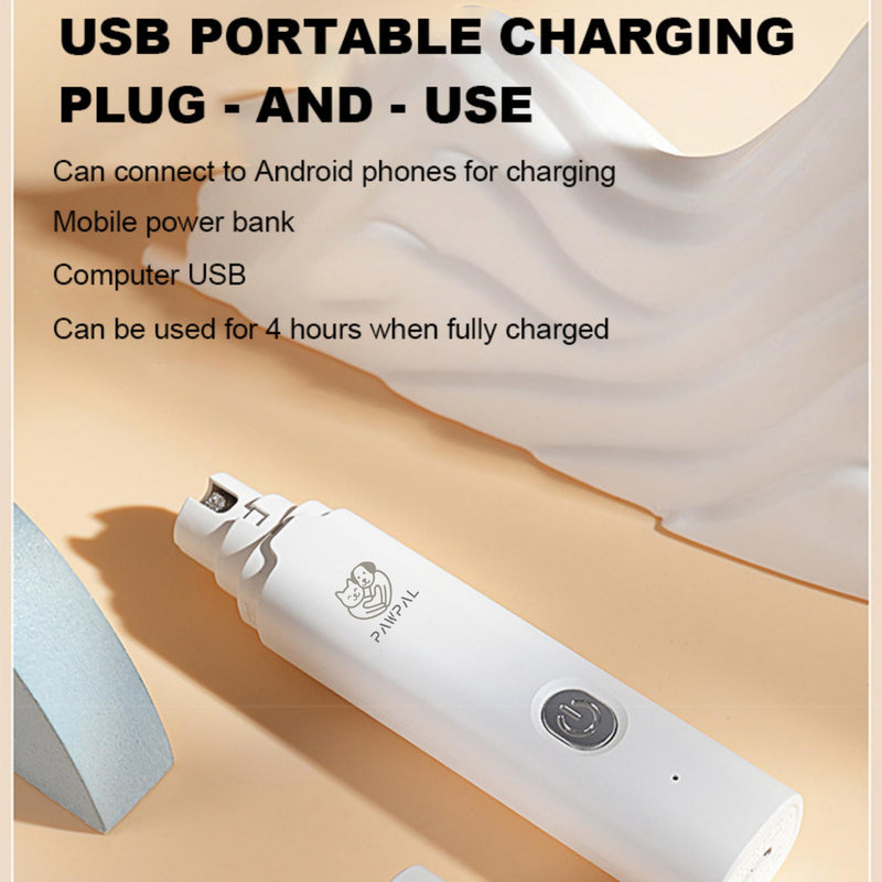 Dog Nail Grinder– Professional 2-Speed Electric Rechargeable Pet Nail Trimmer Painless Paws Grooming & Smoothing for Small Medium Large Dogs and Cats (White) - PawsPlanet Australia