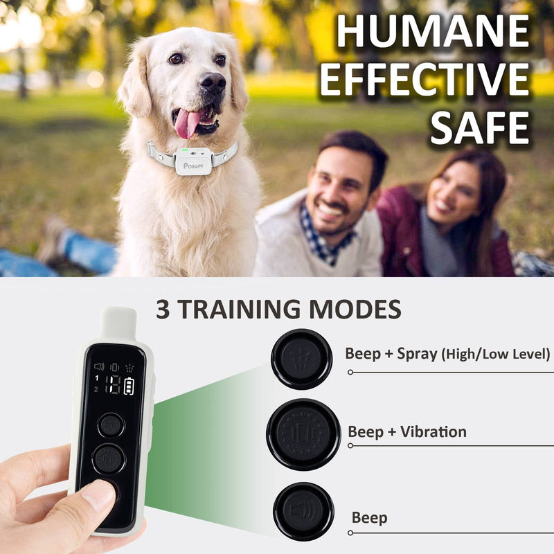 Citronella Dog Collar with Remote, Safer 3 Modes Spray/Vibration/Beep Dog Training Collar, Humane No Shock Citronella Bark Collar, Rechargeable 1000ft Range Spray Dog Collar -Only Works with Remote P-510【Only work with Remote】