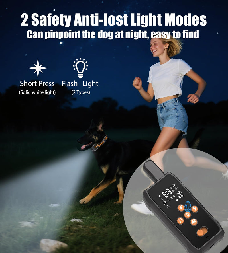 Dog Shock Collar - 4200FT Dog Training Collar with Remote Innovative IPX7 Waterproof with 4 Training Modes,Vibration and Shock,Rechargeable E-Collar for All Breeds - PawsPlanet Australia