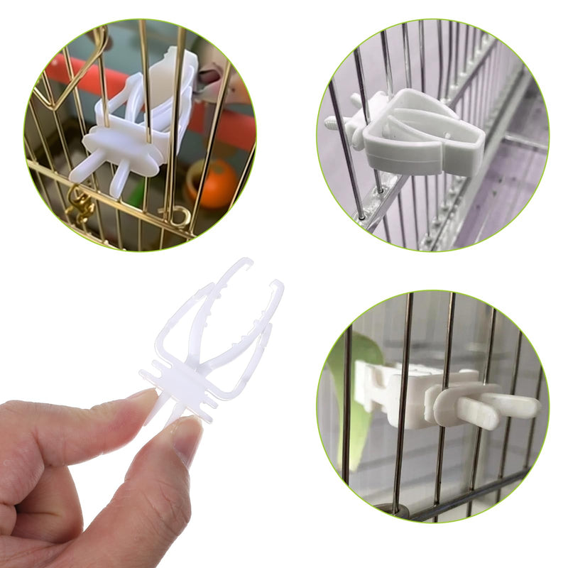 10 Pcs Bird Cage Food Holder, Millet Holder for Bird Cage, Parrot Fruit Vegetable Clips Plastic Birds Cages Feeder Clip for Budgie Parakeet Cockatoo Macaw Cockatiel Conure Budgie Treats Cages - PawsPlanet Australia