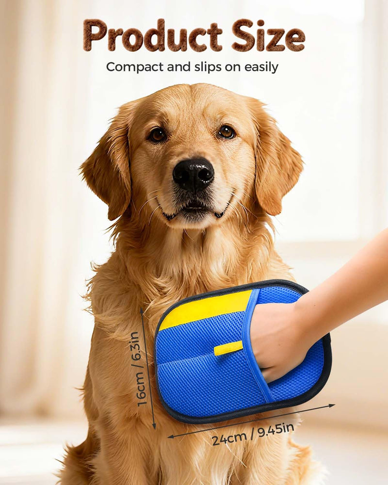 Pet Hair Removal Glove, Upgraded Thickened Pet Hair Remover Glove for Cats & Dogs, Reusable Powerful Cat Grooming Gloves, Pet Hair Remover Tool for Clothing, Couch, Furniture, Car Seats Green - PawsPlanet Australia