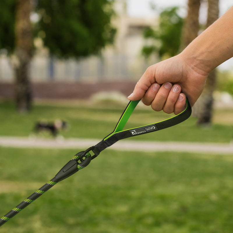 Green Dog Leash with Soft Padded Handle - 5 Ft Reflective Heavy Duty Dog Rope Leash for Small Medium & Large Dogs, Lightweight Walking & Training Strong Dog Leash for Pet, 5ft Leashes Green - PawsPlanet Australia