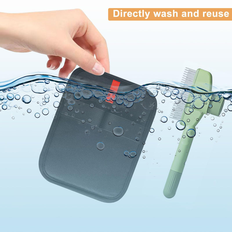 Pet Hair Removal Glove, Electrostatic Pet Hair Removal Gloves, Cat Comb, Dog Comb, Washable Reusable Dogs Cats Hair Gloves for Furniture, Bed, Sheets, Couch, Clothes, Carpet, Car Seat, Curtain 2 - PawsPlanet Australia