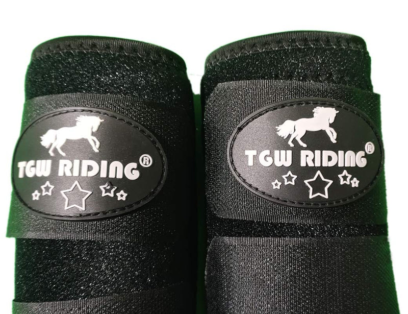 TGW RIDING Horse Sports Medicine Boots Horse Sport Boots Horse Leg Wraps One Pair Black Small