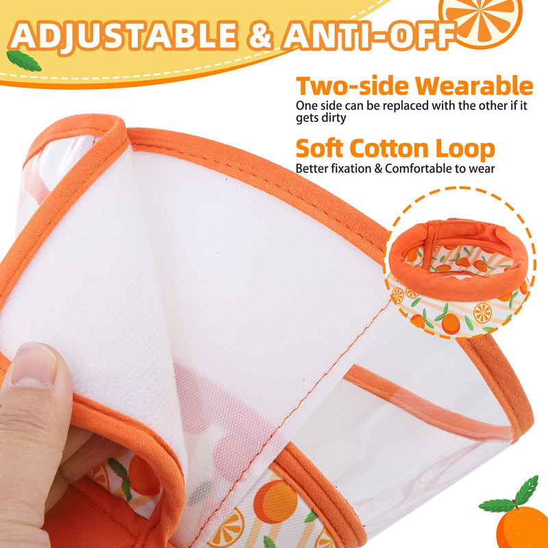 PUPTECK Cat Cone Collar Soft for Neck, Cat Recovery Collar to Stop Licking After Surgery, Adjustable Elizabethan Pet Collar for Small Medium Cats Kittens, Orange, S - PawsPlanet Australia