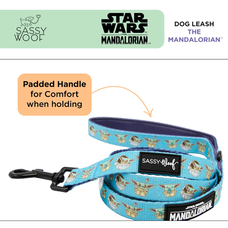 Sassy Woof Star Wars™ The Mandalorian™ Dog Leash 60-Inch with Neoprene Padded Handle - Comfortable, Durable, and Stylish for Small to Large Dogs - PawsPlanet Australia