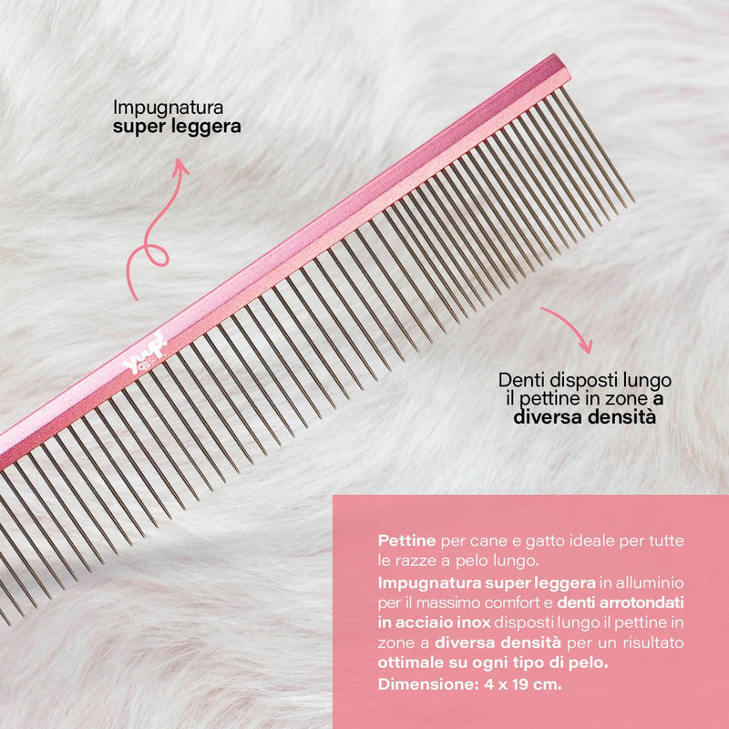 YUUP PINKCOMB Professional Comb for Dogs and Cats