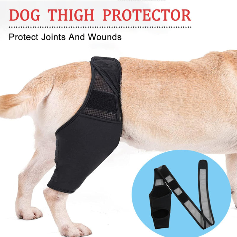DKDDSSS Dog Knee Brace and Elbow Protector Combo - Dog Surgery Recovery Suit - Dog Leg Brace and Elbow Guard for Wound Protection - Size XL