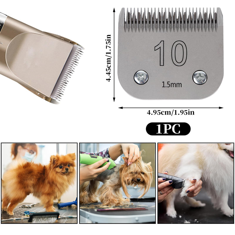 Detachable Steel Pet Dog Grooming Blades Size 10 1/16"(1.5mm) Dog Grooming Replacement Blade Compatible with Andis/Wahl/Oster Dog Clippers Made of Steel Stainless Steel Blade - PawsPlanet Australia