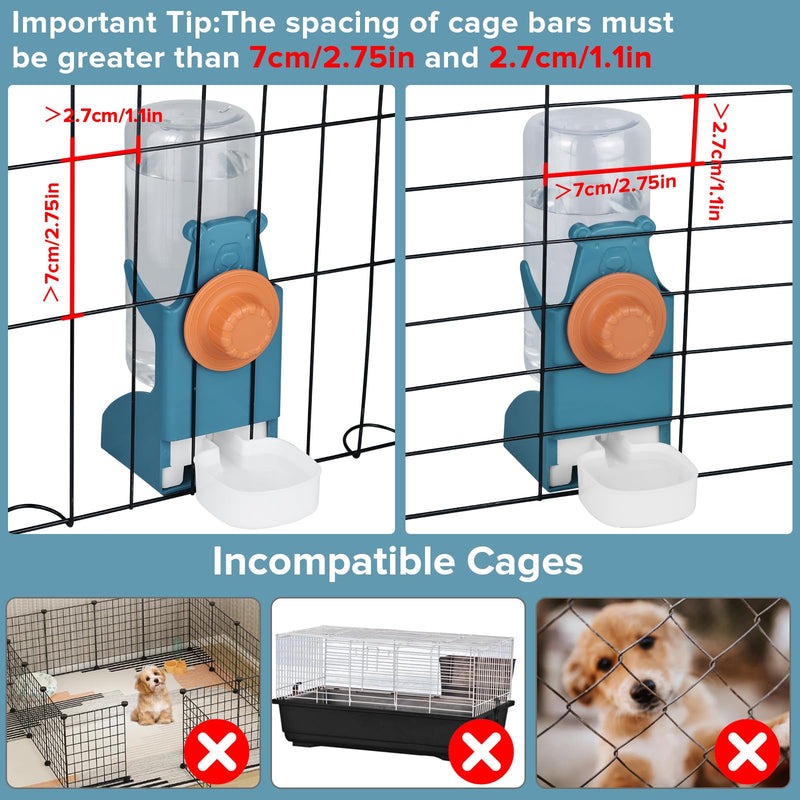 Kenond 17 oz Pet Water Bottle,Guinea Pig No Drip Water Bowl for Cage,Hanging Automatic Gravity Water Dispenser for Small Animals Rabbit Hedgehog Chinchilla Bunny Bird Canary Budgies - PawsPlanet Australia
