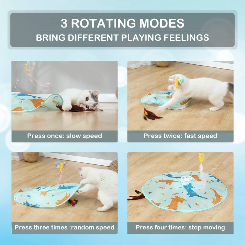 2-in-1 Rechargeable Motion Activated Interactive Cat Toys for Indoor Cats, Long Lifetime Motor Cat Chasing Toy for Exercise/Moving Butterfly/Feather Wand Kitten Toys 2-IN-1 Cat Butterfly/Feather Toy - PawsPlanet Australia