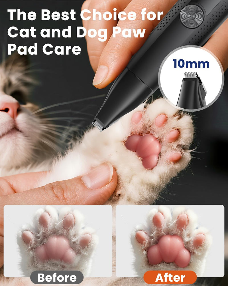 4-in-1 Dog Grooming Kit & Nail Grinder, Safe Cat Clippers Dog Paw Trimmer Shaver, Silent Rechargeable Pet Clippers for Dogs Cats Body, Face, and Paw Grooming - PawsPlanet Australia