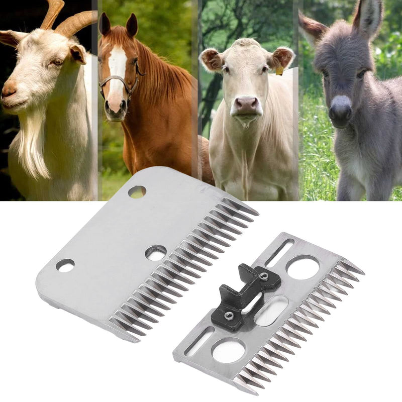 ViaGasaFamido 2Pcs 21 Teeth Horse Shears Replacement Blades Carbide Clipper Blades Horse Care Clipper for Horse Equine Goat Pony Cattle - PawsPlanet Australia