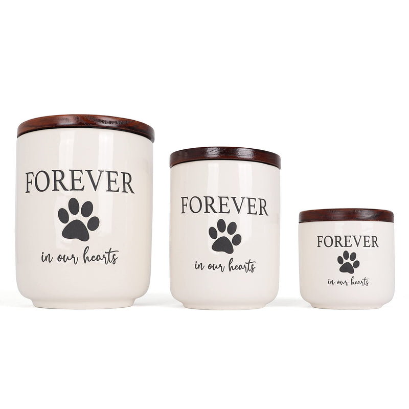 Milltown Merchants Ceramic Pet Urn - Paw Print Dog Urns for Ashes - Pet Urns for Cats & Dogs - Dog Ashes Keepsake - Pet Cremation Box - Urn for Dog Ashes (20 lb) 20 lb - PawsPlanet Australia