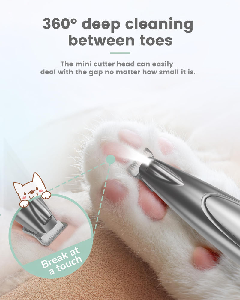 Cat Clippers with LED Display Light Sliver - PawsPlanet Australia