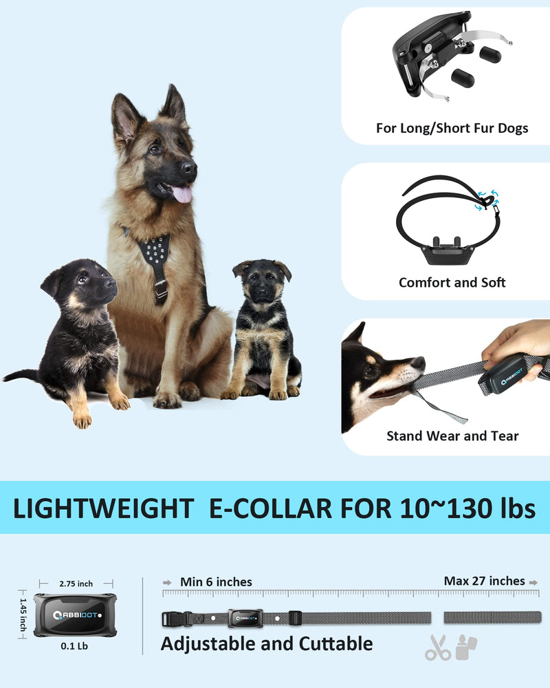 ABBIDOT 3300ft Shock Collar (for 5~130 Lbs Dogs) - Waterproof E Collar 5 Training Modes Dog Shock Collar for Small Medium Large Dogs - PawsPlanet Australia