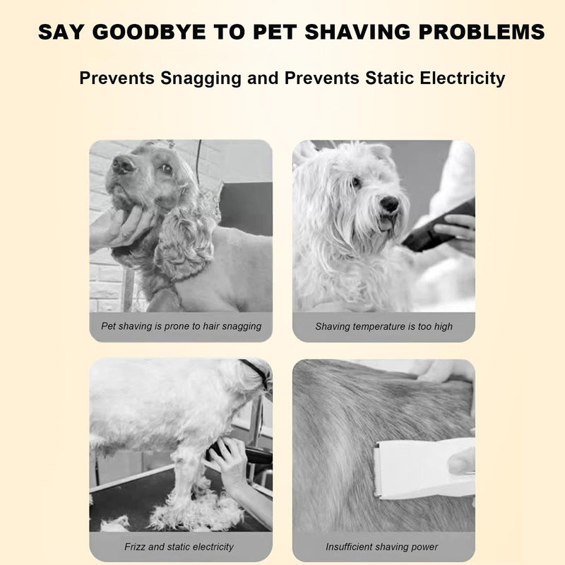 Saffory Dog Trimmer, Pet Claw Trimmer with LED Light, Low Noise USB Rechargeable Pet Clipper. Suitable for Dogs and Cats, for Trimming Hair Around Paws, Eyes, Ears, Face, Buttocks. (1), White 1 - PawsPlanet Australia