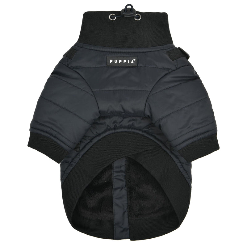 Puppia Stratus Dog Jumper Winter Season Intrgrated Harness for Small and Medium Dogs, Black, Medium