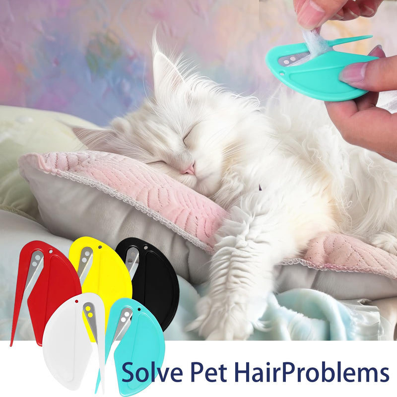 pet supplies，fur remover tool，pet knot opener，cat grooming supplies，dog grooming tools，dematting comb for cats（5 Pcs Knotting Comb for Cats +Grooming Combs ） - PawsPlanet Australia