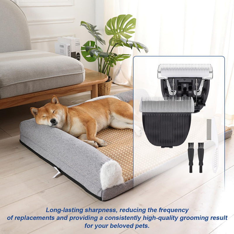Pet Dog Grooming Replacement Blades: Low Noise Pet Clipper Replacement Blades for ONEISALL Dog Low Noise Dog Clipper & Dog Hair Vacuum Clipper - PawsPlanet Australia