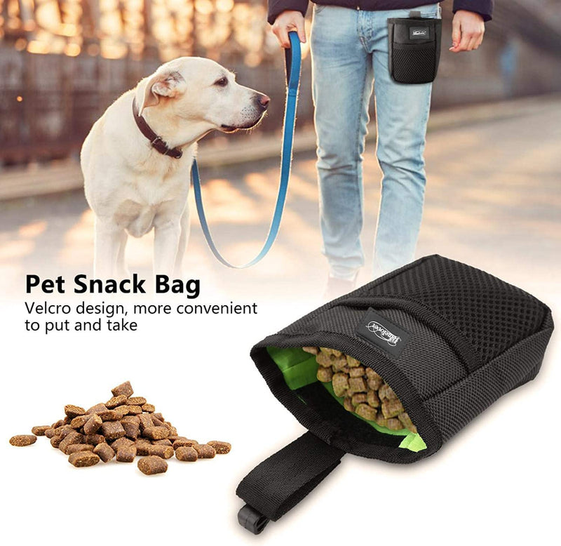 2 Pcs Dog Treat Pouch Pet Trainning Waist Bag Portable Food Snack Small Item Storage Holder Bag Hook Design Pet Training Reward Pouch Bait Sack Mini Doggie Puppy Bird Snack Carrier Container Pockets black*2 - PawsPlanet Australia