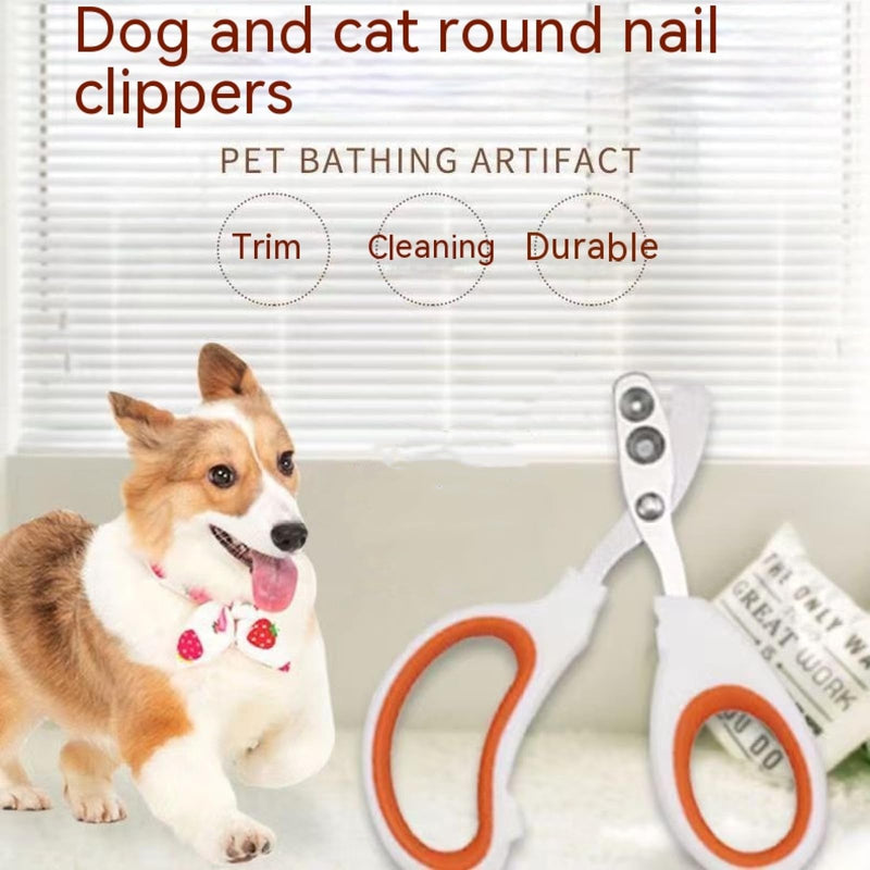 Newly Upgraded Design Cat&Dog Nail Clipper with Two Circular Cutting Holes of Different Size(2mm&4mm)-Avoid Over Cutting Pet Nail Clippers -Professional Paw Trimmer Set for Pet (Orange) Orange&black - PawsPlanet Australia