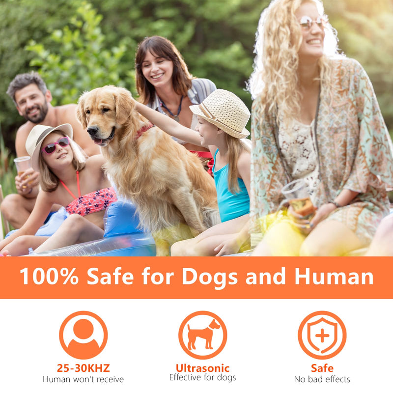 Dog Bark Deterrent Device - Portable Ultrasonic Dog Repellent with 2 Ultrasonic Frequencies, Up to 50FT Long Range & Rechargeable Bark Device - Safe for Outdoor & Indoor - PawsPlanet Australia