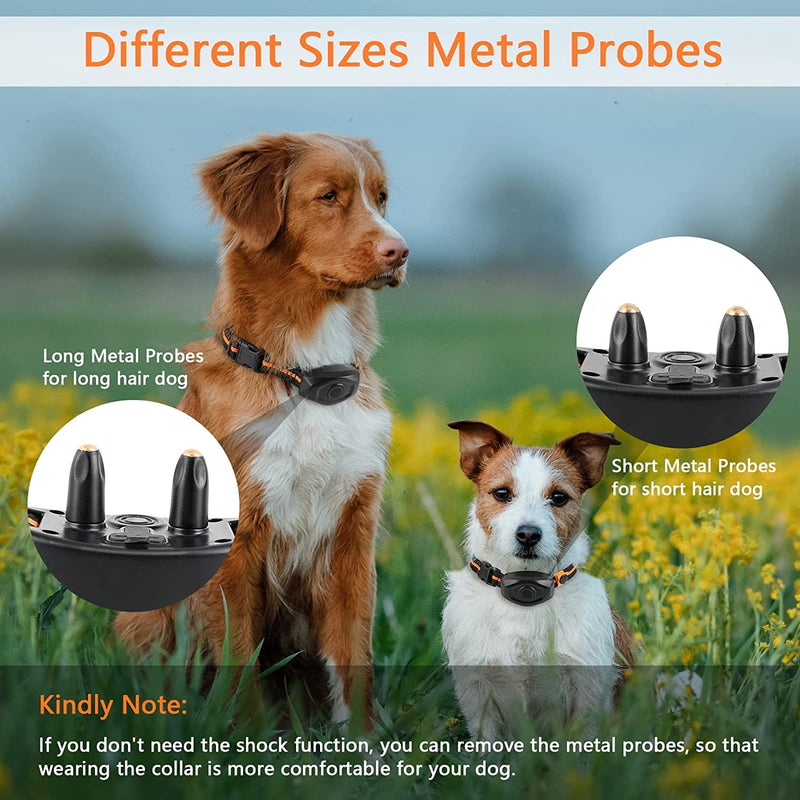 Dog Shock Collar for Dogs, Dog Training Collar with Remote Control Range 1300Ft, 3 Training Modes, Beep, Vibration, Shock, IPX7 Waterproof Rechargeable Electric Shock Collar - PawsPlanet Australia
