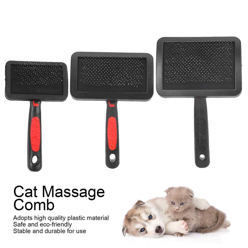 3 Pcs Cat Slicker Brush, Portable Cat Dog Slicker Brush Pet Cat Grooming Brush Massage Comb Set Accessory Easy to Use for Long Short Haired Dogs Cats - PawsPlanet Australia