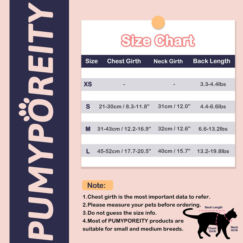 PUMYPOREITY Cat Recovery Suit After Surgery, Cat Onesie for Cats After Surgery, Cat Surgical Recovery Suit Female, Kitten Recovery Suit for Neutered/Abdominal Wound/Skin Damage/Weaning, XS, Pink