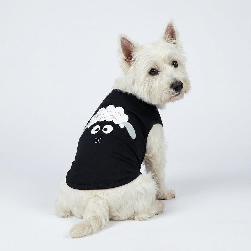 Fitwarm 3 Pack Hippo Sheep Koala Dog Shirt, Summer Clothes for Small Dogs Boy Girls, Funny Pet Outfit, Black, White, Gray, Blue, Medium Hippo-Sheep-Koala