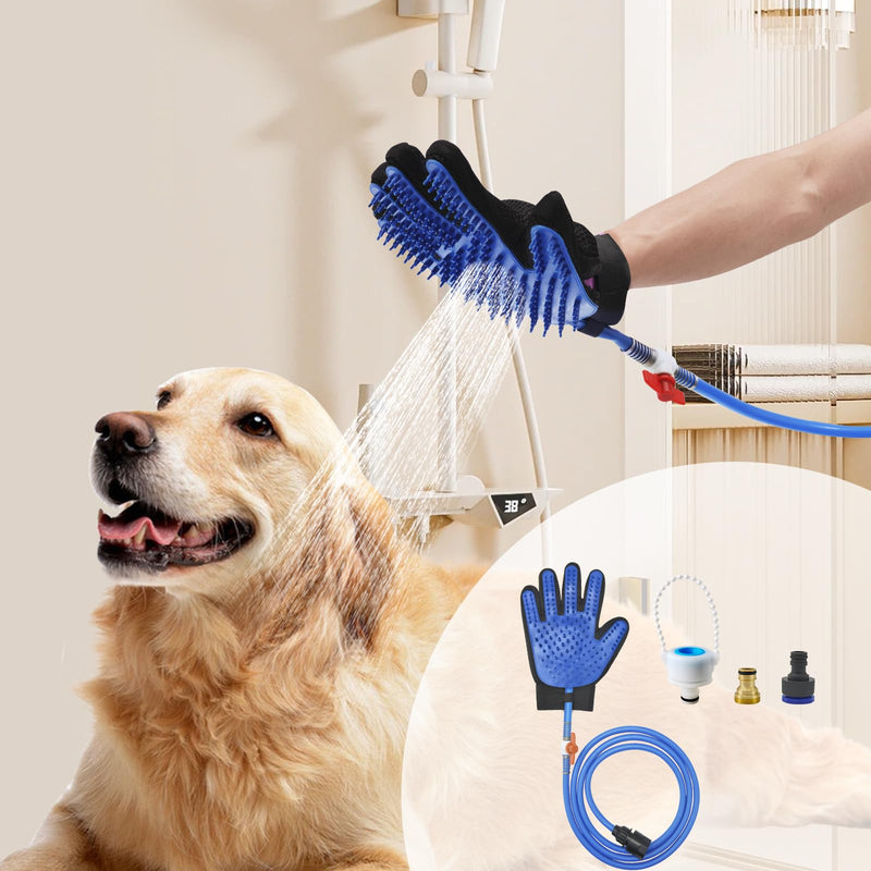 All-in-One Dog Grooming Bath Tool: Shower Scrubber, Dog Washing Gloves, Perfect for Cat and Dog Grooming, Pet Store Essential, Brush Glove & Hose Sprayer by Busteelight - PawsPlanet Australia