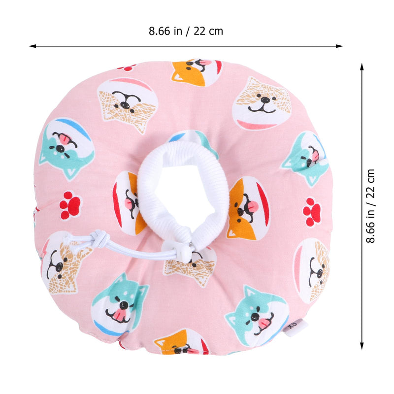 LALAFINA Adjustable Cotton Recovery Collar for Cats and Puppies with Cute Pattern Prevents Licking and Scratching for Post-Surgery Wound Healing