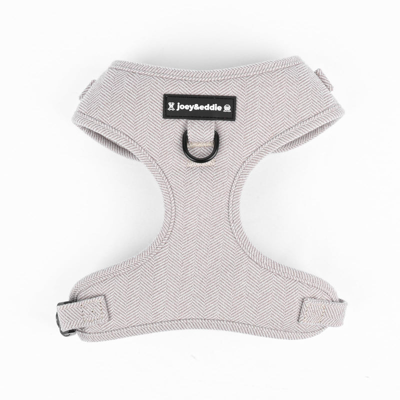 Luxury Tweed Harness Set, 3 Pieces: Adjustable Harness, Lead, Poop Bag Holder, Washable (Extra Small) Extra Small - PawsPlanet Australia