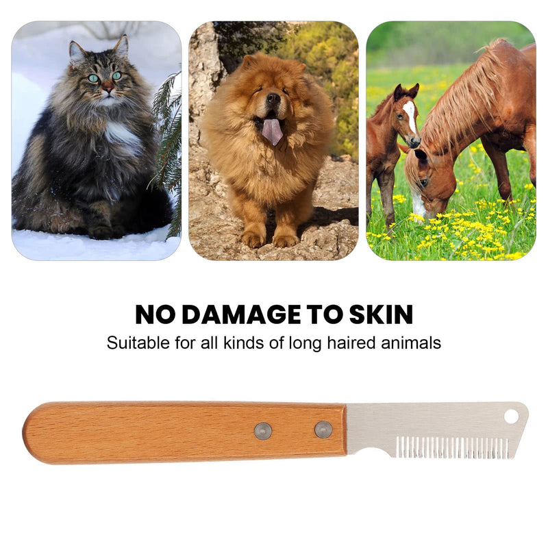 Cat Stripping Comb Pet Stripping Pet Stripping Comb Dog Grooming Tools Multifunction Remove Floating Hair Dog Stripping Knife with Wood Handle for Cats Dogs - PawsPlanet Australia
