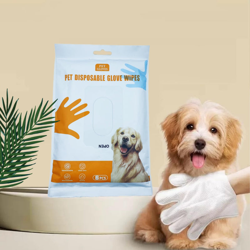 Pet Grooming Gloves for Dogs and Cats, coconut oil for dogs ， dog paw wipes ，dog washing gloves ，coconut oil for dogs (coco 6pcs) coconut 6pcs - PawsPlanet Australia
