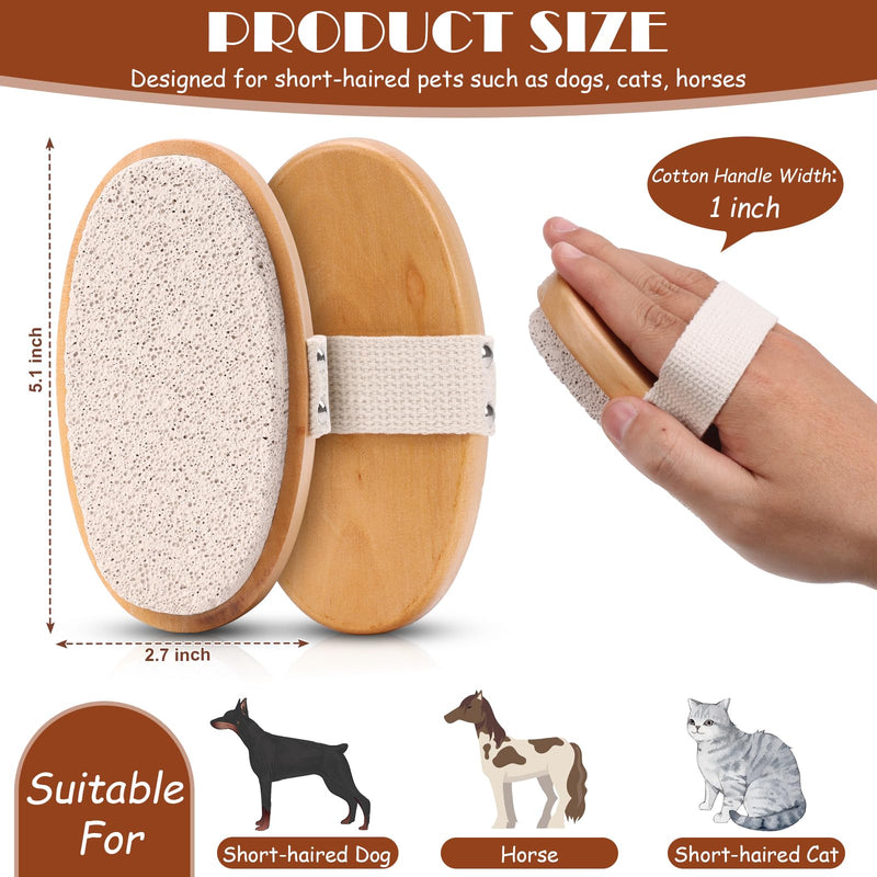3 Pcs Shedding Stone for Dog Cat Hair Pumice Stone Pet Hair Remover With Handle Pet Fur Shedding Grooming Tool Pet Hair Removal Tool for Short-Hair Pet Horse Carpet Couch Furniture 5.1"×2.7"×1.18" 3 - PawsPlanet Australia
