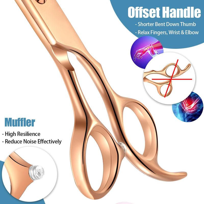 7.5" Dog Grooming Scissors Trimming Cutting Shears Professional for Dog Cat Pet Animal Grooming on Face and Paws Gold Bronze 7.5" Cutter - PawsPlanet Australia