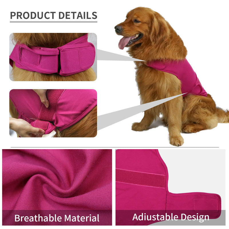 Comfort Dog Anxiety Relief Coat, Dog Anxiety Calming Vest Wrap for Thunderstorm,Travel,4th of July Fireworks,Vet Visits,Separation Anxiety Relief for Dogs (S, Rose) Small - PawsPlanet Australia