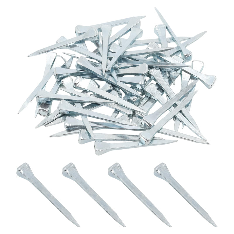 PINE & LINEN 50pcs E3 Horseshoe Nails,Low Carbon Steel Training Nail Equestrian Tools,Securing Firmly Nails for Horse Training/Equestrian Sports(1.77inch) 45mm/1.77inch