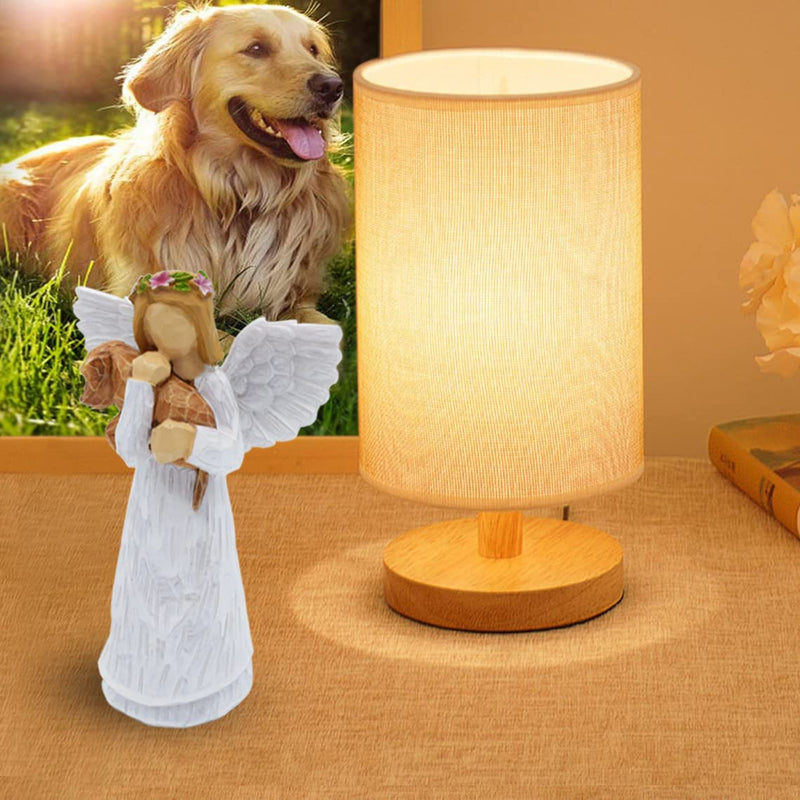 Angel of Friendship Dog Memorial Gifts, Pet Sympathy Gift, Loss of Dog Gifts, Passed Away Dog Gifts, Angel Figurines Dog Remembrance Gift with 7 Chakra Pet Memorial Rainbow Bridge Bracelet White #2 - PawsPlanet Australia