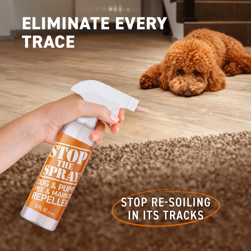 EBPP Stop the Spray - Dog & Puppy Pee Marking Repellent - Pet Training Spray - Puppy Potty Training Spray for Dogs - Dog Pee Stopper - Pee Deterrent for Dogs - No Marking Spray for Dogs Indoor 16oz 16 oz - PawsPlanet Australia
