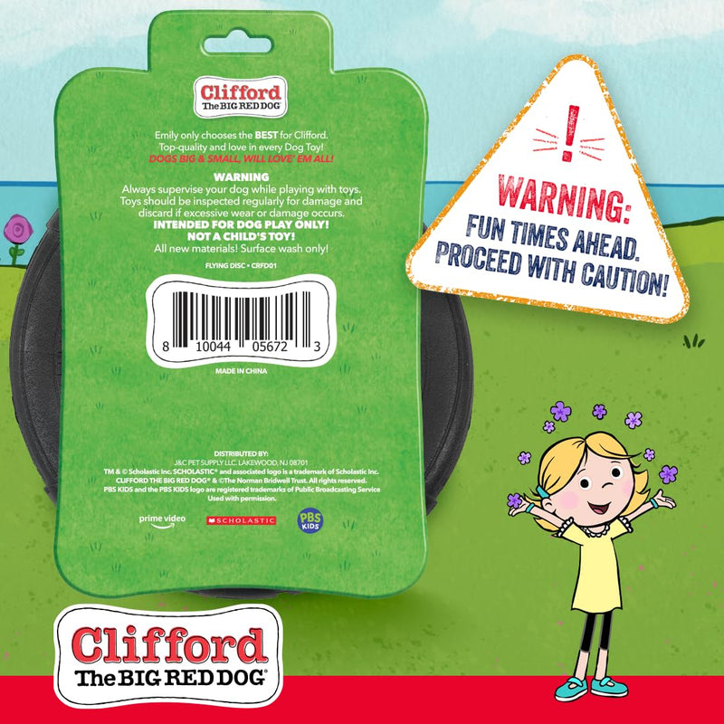 Clifford® Flying Disc Frisbee Dog Toy | 9.25" Durable Dog Frisbee | Quality, Strong Rubber Frisbee for Dogs for Fetch, Toss and Tug - PawsPlanet Australia