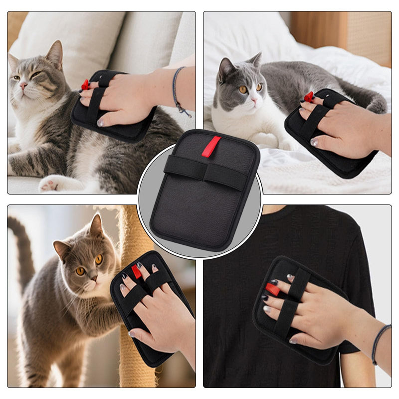 Pet Hair Removal Glove, Electrostatic Pet Hair Removal Gloves, Washable Reusable Dogs Cats Hair Gloves for Furniture, Bed, Sheets, Couch, Clothes, Carpet, Car Seat, Pet Grooming, Curtain 2PCS 2 - PawsPlanet Australia