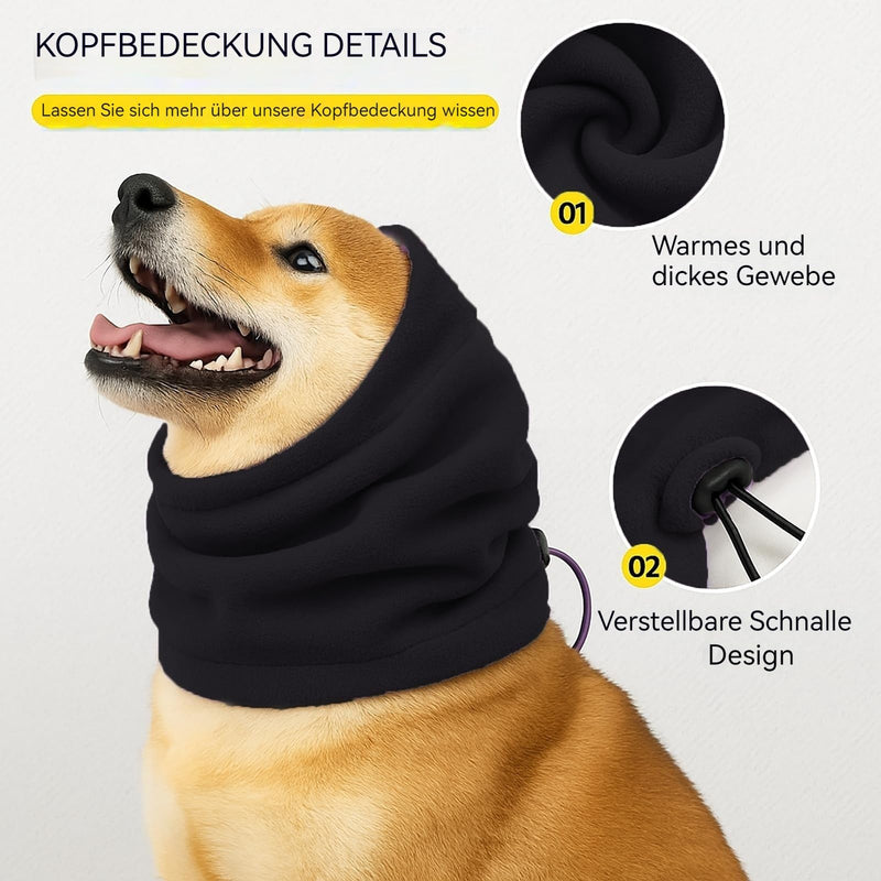 Neck and Ear Warmers for Dogs, Earmuffs for Dogs for Comfort Anxiety Bathing Care Reduction of Noise Neck and Ear Warmers Hood Soothing Ear Covers (Pink-S) pink S