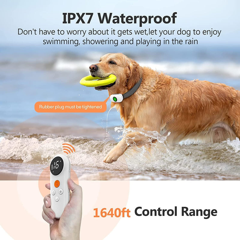 Extra Small Size Dog Training Collar with Remote for Small Dogs 5-15lbs and Puppies with Shock - Waterproof & 1000 Ft Range White - PawsPlanet Australia
